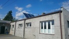 Kolektory słoneczne na budynku MKS ''Pogoń'' w Miechowie