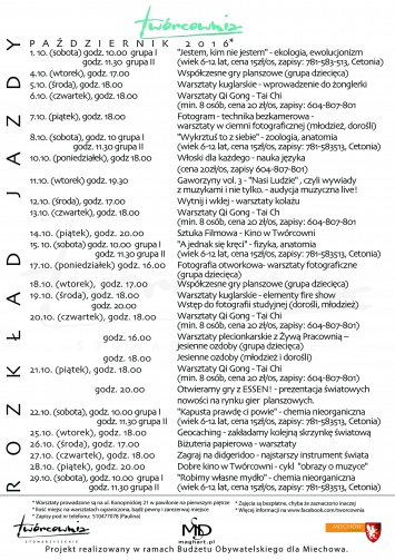 Październik w Twórcowni