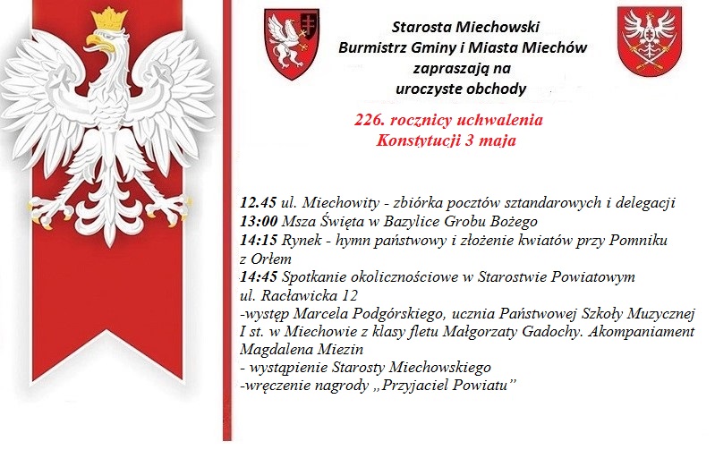 226. rocznica uchwalenia konstytucji 3 maja