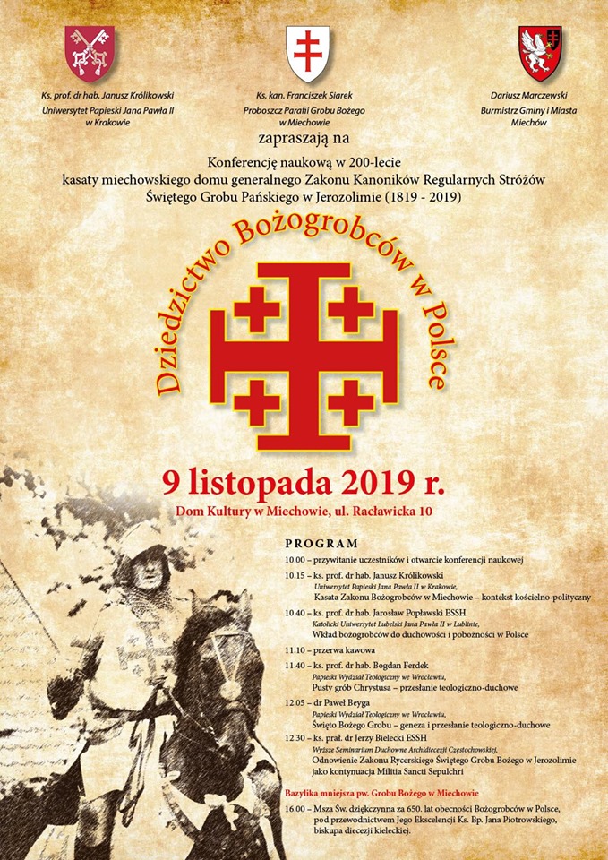 Dziedzictwo bożogrobców - konferencja naukowa