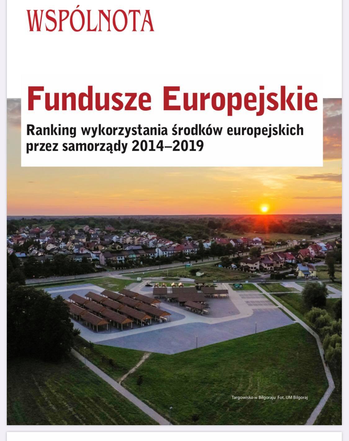 Ranking wykorzystania środków europejskich przez samorządy w latach 2014-2019